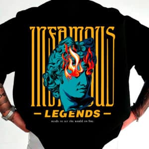 Camiseta Oversized Streetwear Infamus