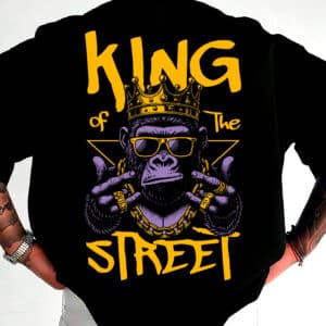 Camiseta Oversized Streetwear Gorilla King