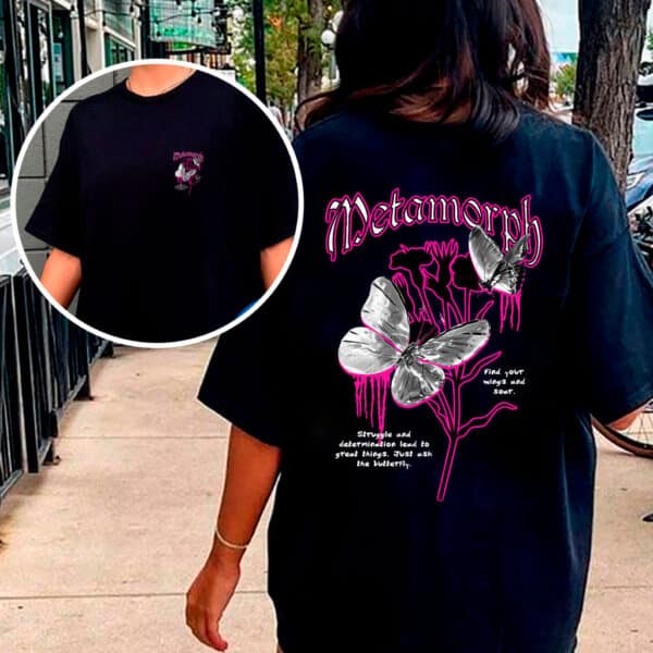 Camiseta Oversized Streetwear Metamorph Maripousa