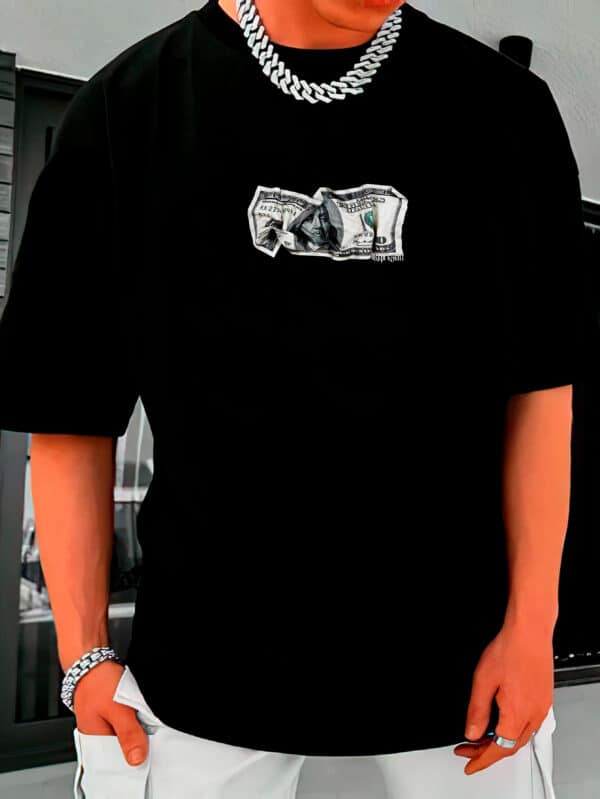 Camiseta Oversized Streetwear Money Dolar