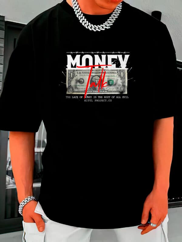 Camiseta Oversized Streetwear Money Talk