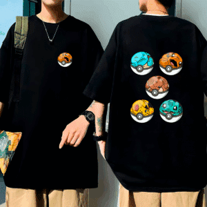 Camiseta Oversized Pokebolas Pokemon - GG