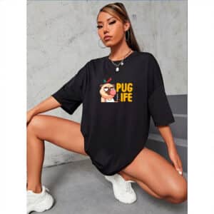 Camiseta Oversized Streetwear Pug