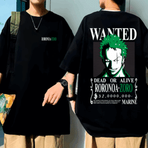 Camiseta Oversized Zoro Wanted One Piece