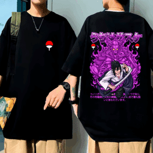 Camiseta Oversized Sasuke Uchiha Naruto