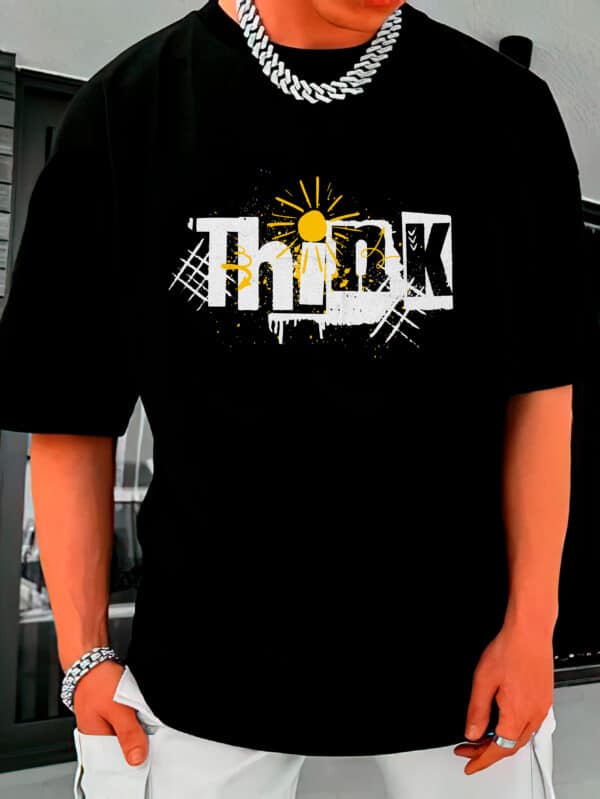 Camiseta Oversized Streetwear Think