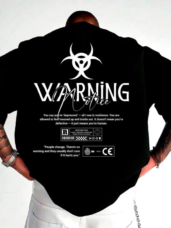 Camiseta Oversized Streetware Warning